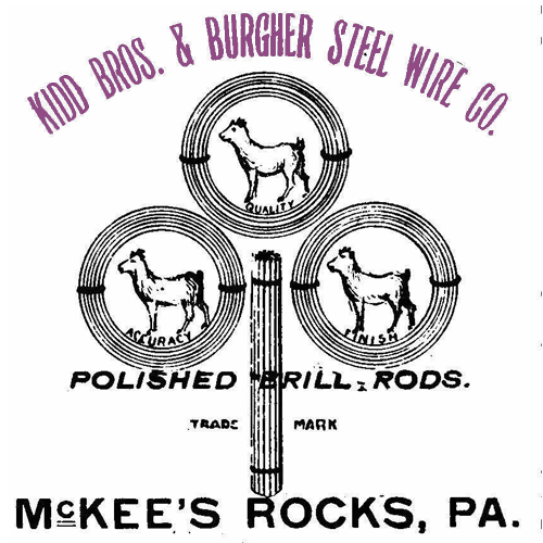 Kidd Bros. and Burgher Steel in McKees Rocks Logo